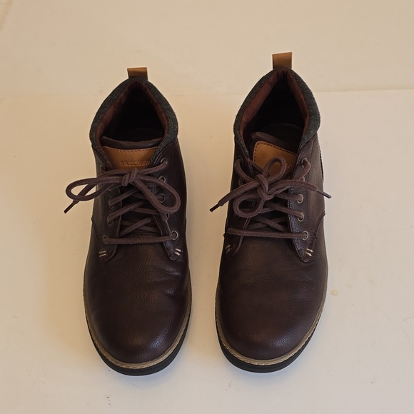 Skechers Men\'s Chukka Red Brown Boots Air Cooled Helmer Lace Up Size 10 main image 8